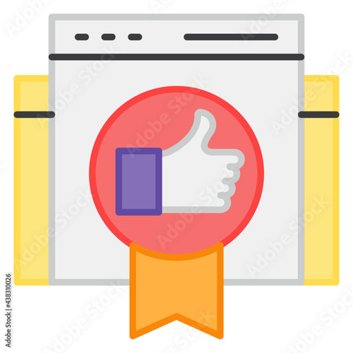 A flat design, icon of web feedback