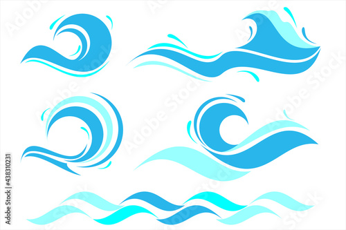 Sea Waves Vector Illustration