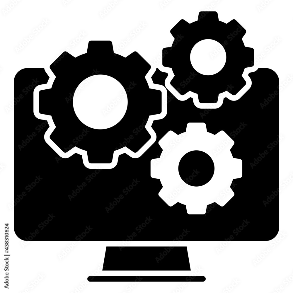 A flat design, icon of system management A flat design, icon of system management