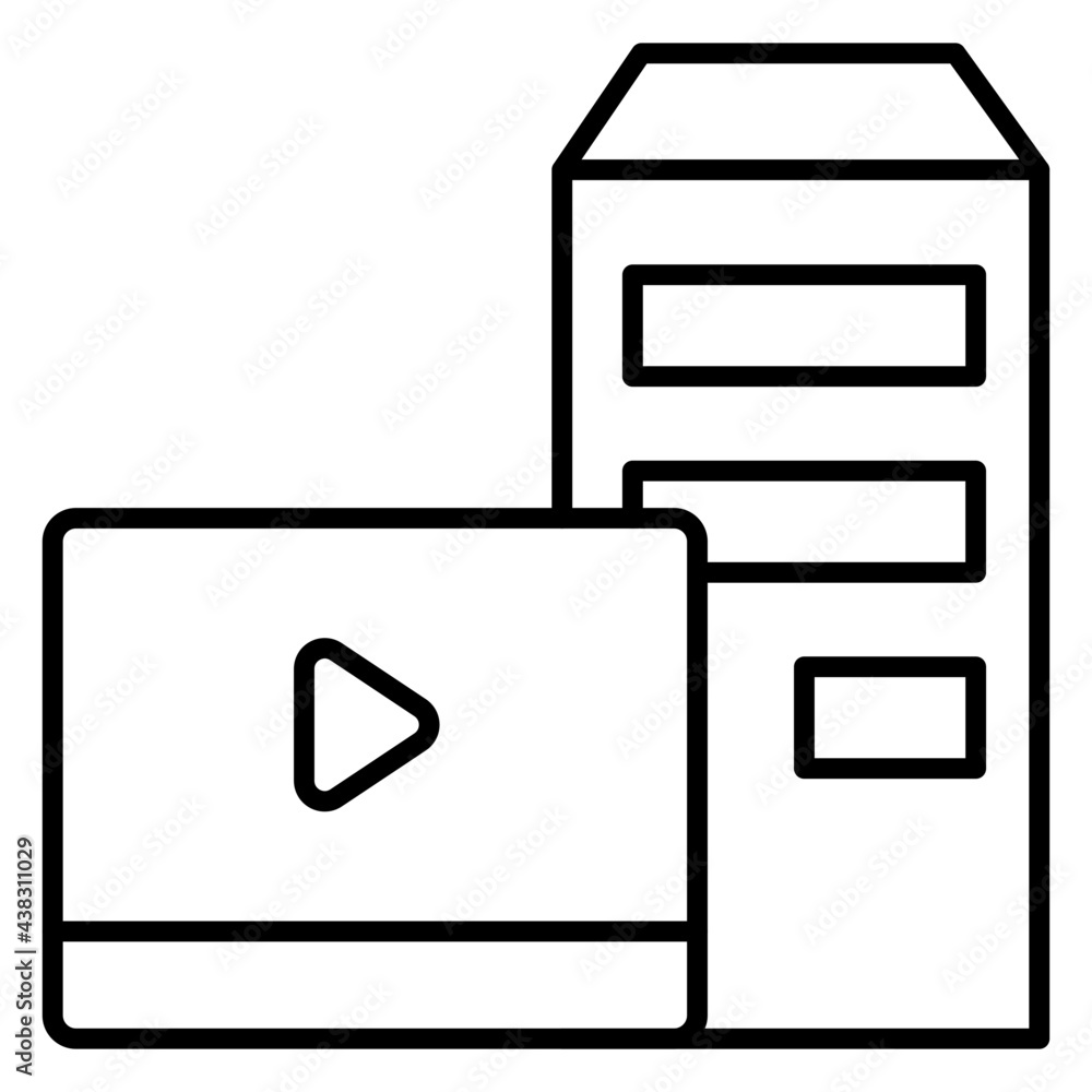 A trendy vector design of online video A trendy vector design of online video