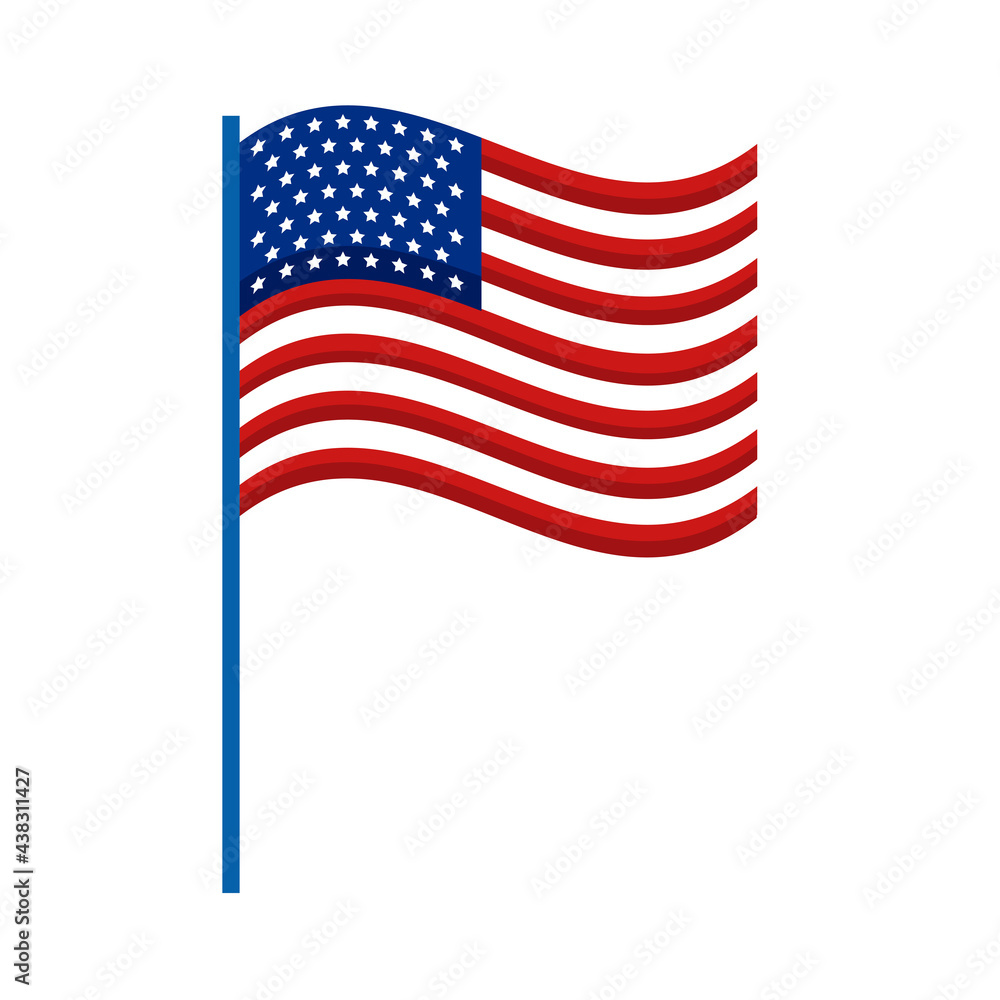 Fototapeta premium waving usa flag