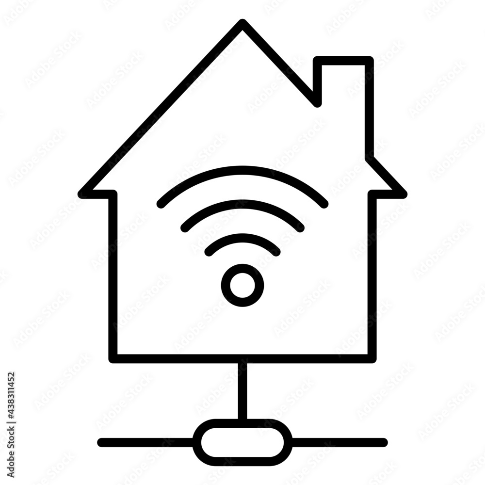 A flat design, icon of smart home A flat design, icon of smart home