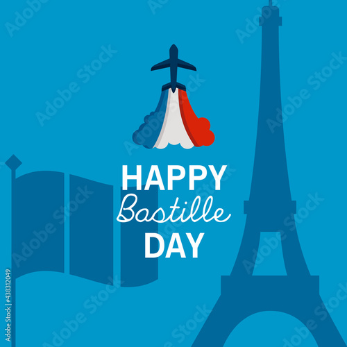 france Bastille postcard