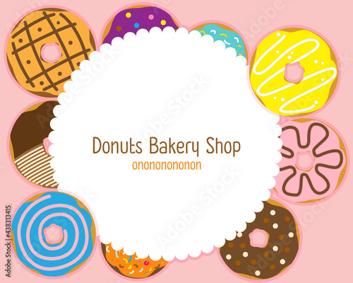 Donuts vector set isolated