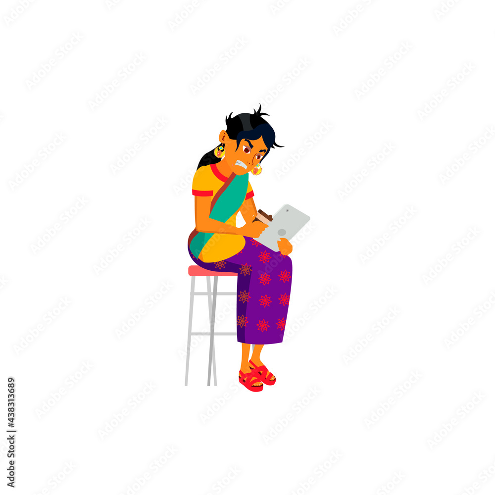 angry indian woman from hateful comments under photo cartoon vector. angry indian woman from hateful comments under photo character. isolated flat cartoon illustration angry indian woman from hateful comments under photo cartoon vector. angry indian woman from hateful comments under photo character. isolated flat cartoon illustration