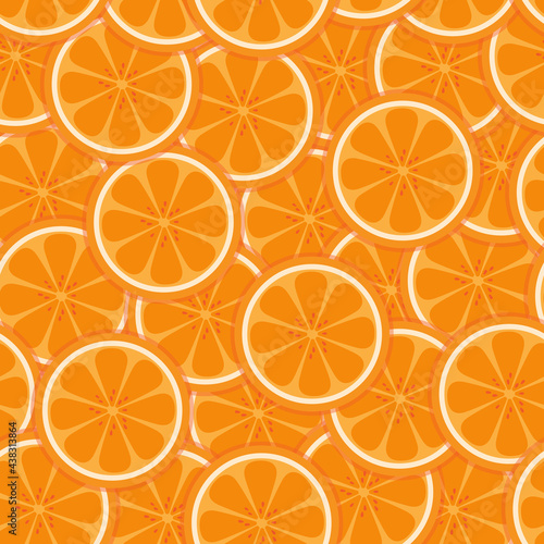 Cartoon Pretty Orange Pattern, Orange Background, Colorful wallpaper vector. Vector Illustration.
