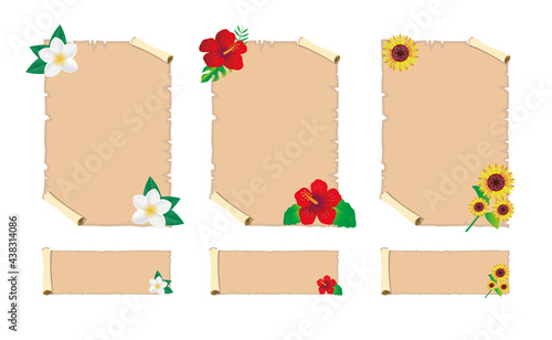 南国　ハイビスカス　フレーム枠