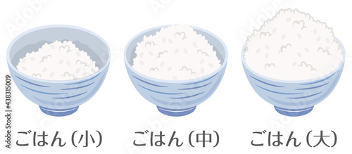 ごはん★ご飯の量の比較