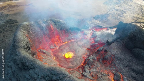Iceland Fagradalsfjall Volcano Eruption Aerial Drone photo