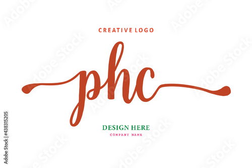 PHC lettering logo is simple, easy to understand and authoritative photo