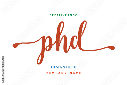 PHD lettering logo is simple, easy to understand and authoritative