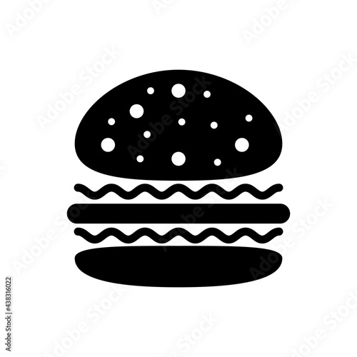 burger hamburger icon isolated on white background from bakery collection.