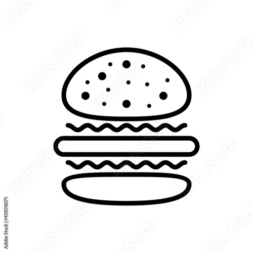 burger hamburger icon isolated on white background from bakery collection.