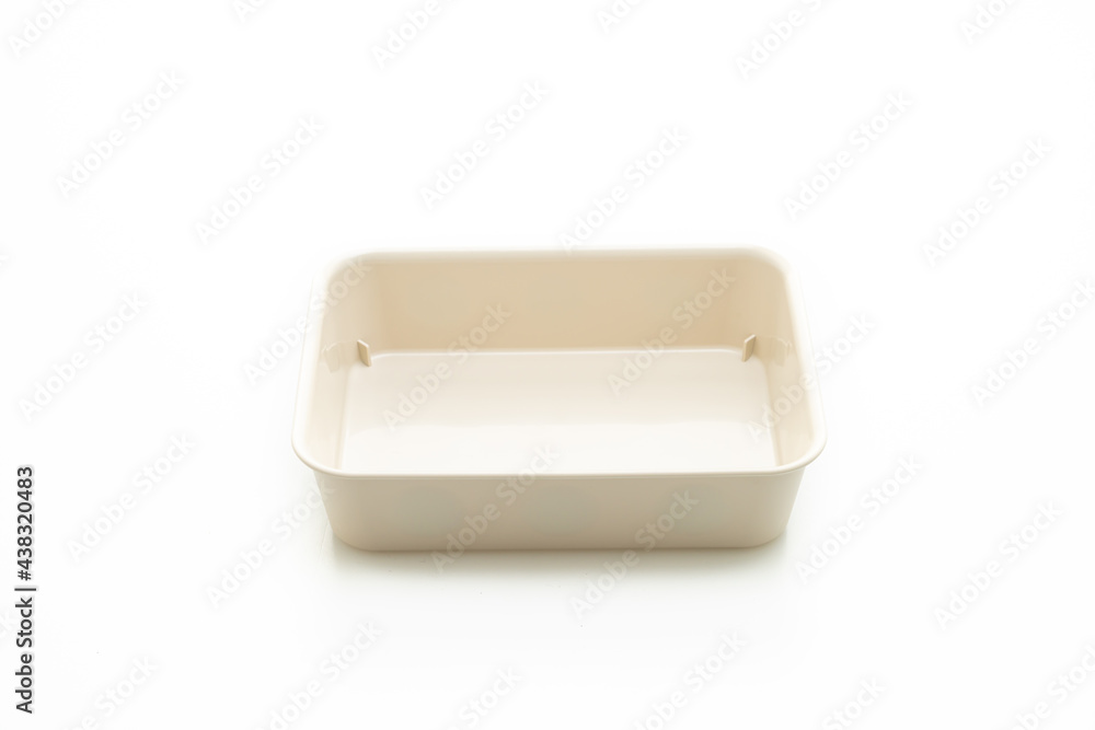plastic tray or plastic box on white background plastic tray or plastic box on white background