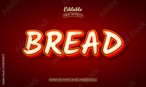 Bread 3d editable text style effect