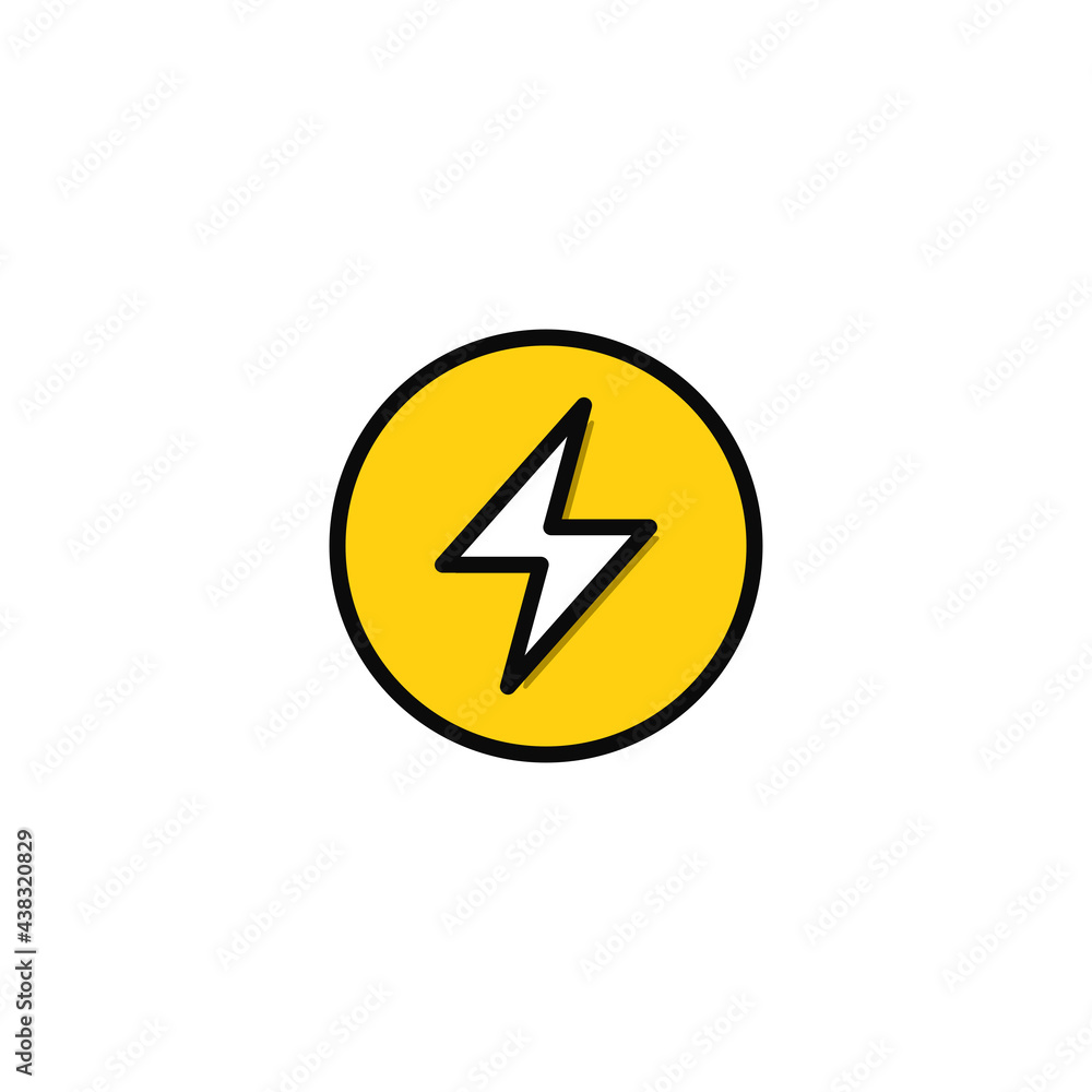 Lightning, electric power vector design element. Vector Illustration for mobile concept and web design. Lightning, electric power vector design element. Vector Illustration for mobile concept and web design.