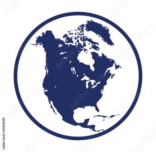 Globe america island map design illustration vector eps format , suitable for your design needs, logo, illustration, animation, etc.