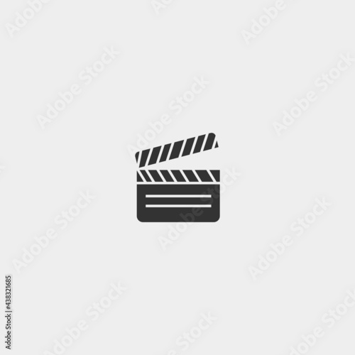 Video clapper vector icon illustration sign