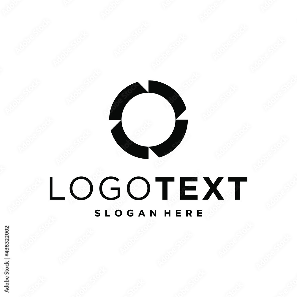 circle and lens. Business logo, icon and vector