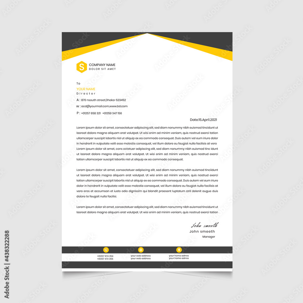 Obraz premium letterhead template design