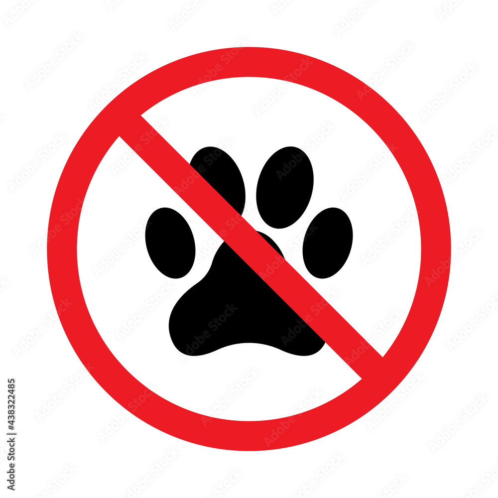 no pets animal sign icon vector no pets animal sign icon vector