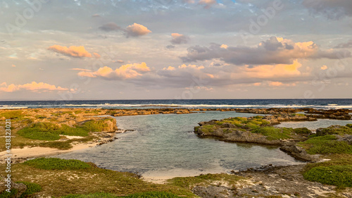 sunset over the sea