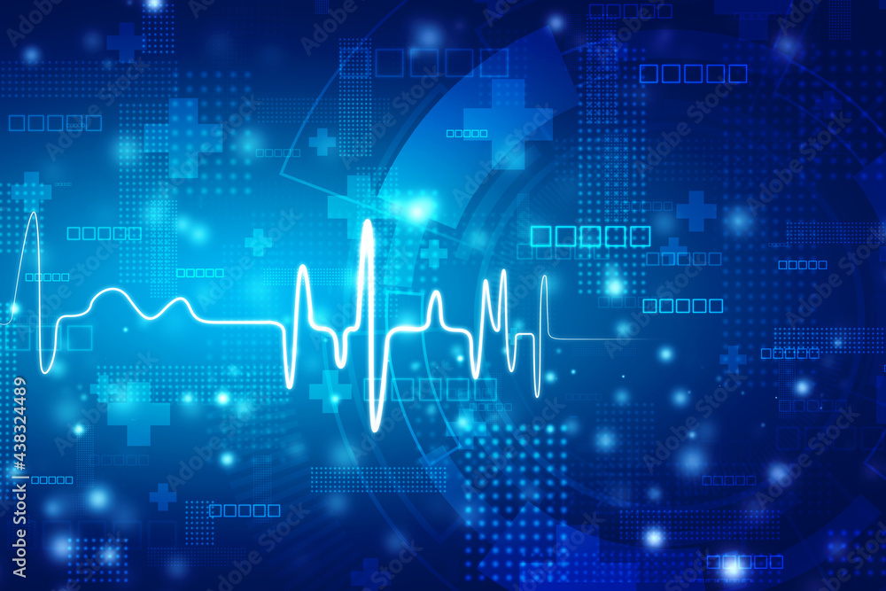Medical technology and Health care concept background. Ecg background, Heart rate graph. Ekg heart beat line monitor. Medical technology and Health care concept background. Ecg background, Heart rate graph. Ekg heart beat line monitor.