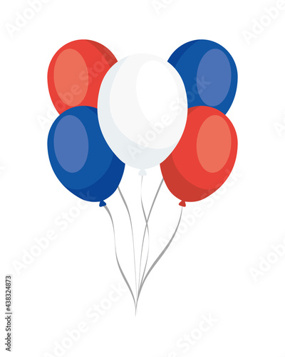 france flag balloons helium