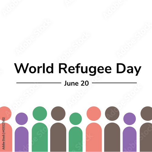 Vector illustration for World Refugee Day social media post and poster template