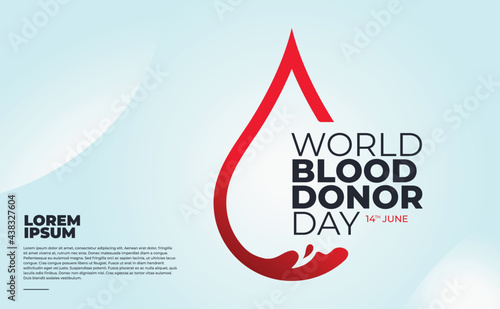 World blood donor day logo design. Vector illustration.