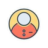 Color illustration icon for profile 
