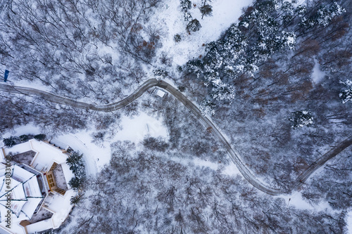 Snow scene of Beishan Park, Jilin, China photo