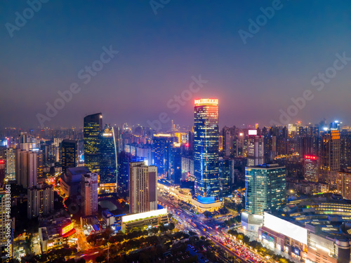 Aerial photography of Guangzhou city architecture night view © 昊 周