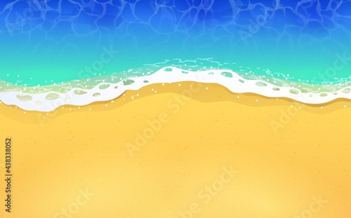 Coast of sea, ocean with sand,