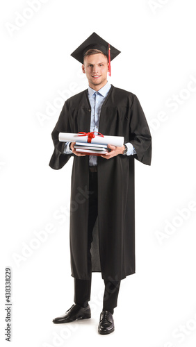 Male graduating student on ...