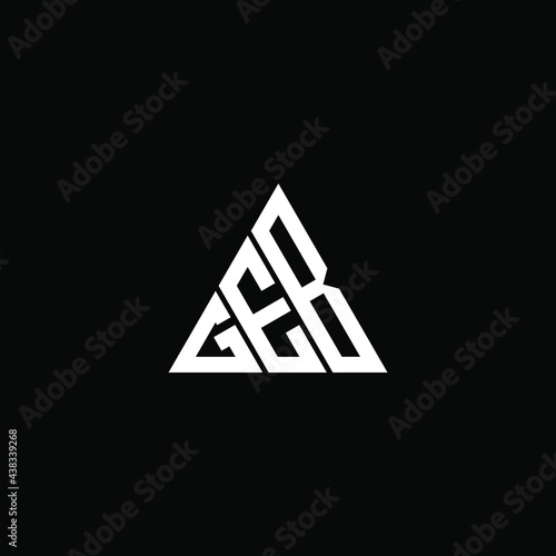 G E B letter logo abstract creative design. G E B unique design