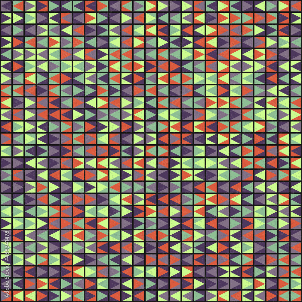 Fototapeta premium Abstract Geometric Pattern generative computational art illustration