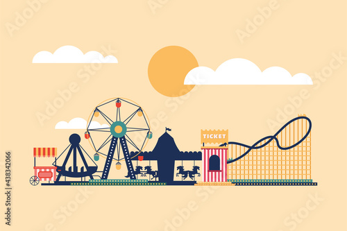 amusement park sideview
