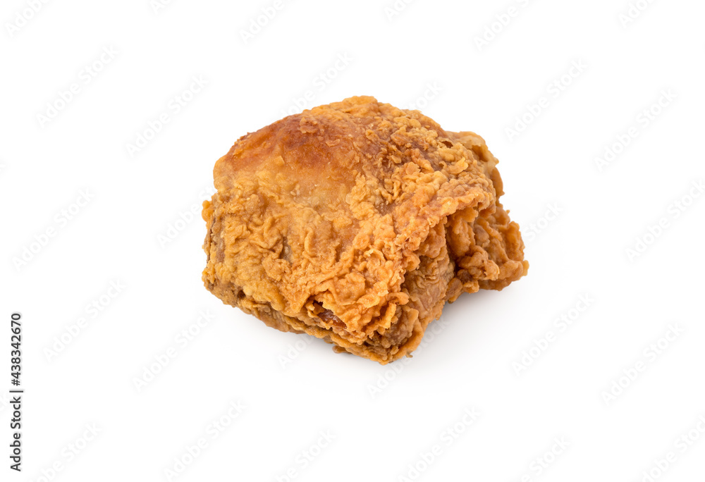 Fresh fried chicken on white background Fresh fried chicken on white background