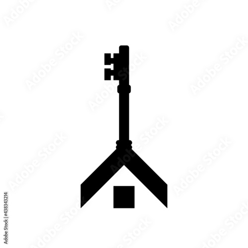 House key icon isolated on white background