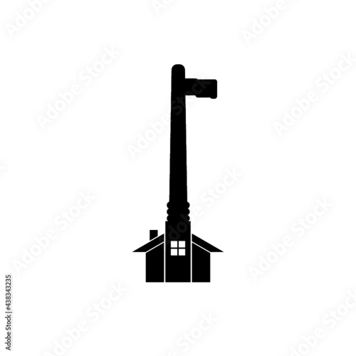 House key icon isolated on white background