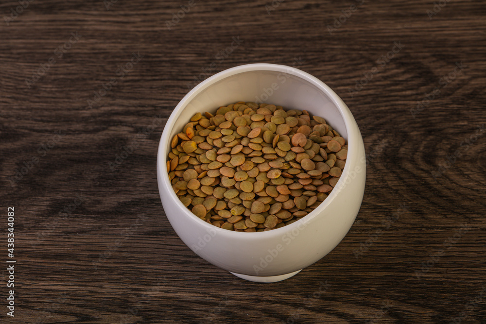 Vegan cuisine - Dry lentil heap Vegan cuisine - Dry lentil heap