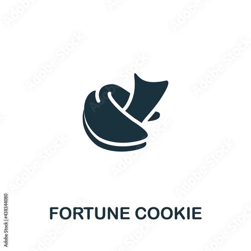 Fortune Cookie icon. Monochrome simple element from fortune teller collection. Creative Fortune Cookie icon for web design, templates, infographics and more