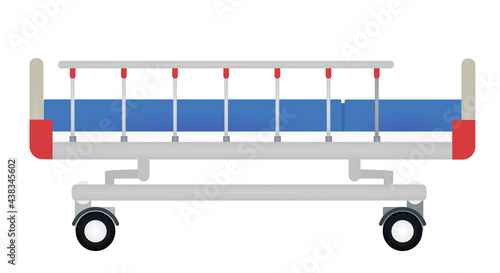 Hospital bed isolated. vector illustration