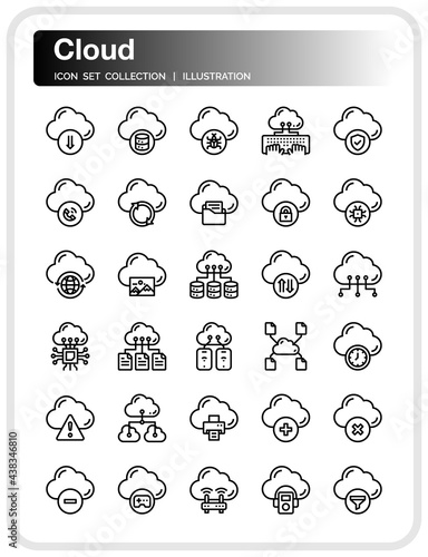 Cloud icon set