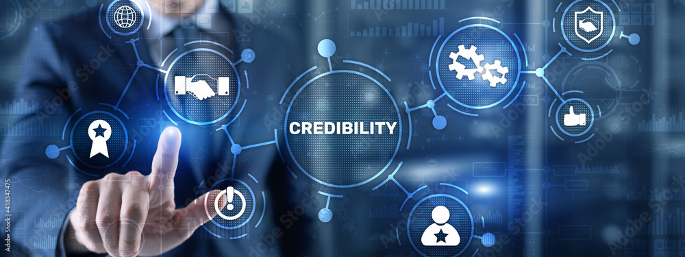 Credibility improvement. Modern business solution concept Credibility improvement. Modern business solution concept