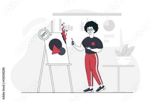 NFT. Non Fungible Token. Crypto art. Vector illustration. Man burned the painting and turned it into a "virtual asset"