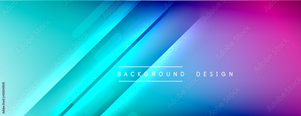 Obraz premium Dynamic lines abstract background. 3D shadow effects and fluid gradients. Modern overlapping forms