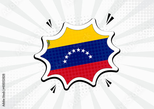 Wallpaper Mural Artistic Venezuela country comic flag illustration. Abstract flag speech bubble pop art vector background Torontodigital.ca