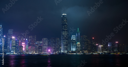 Night view of Victoria Harbor  Hong Kong